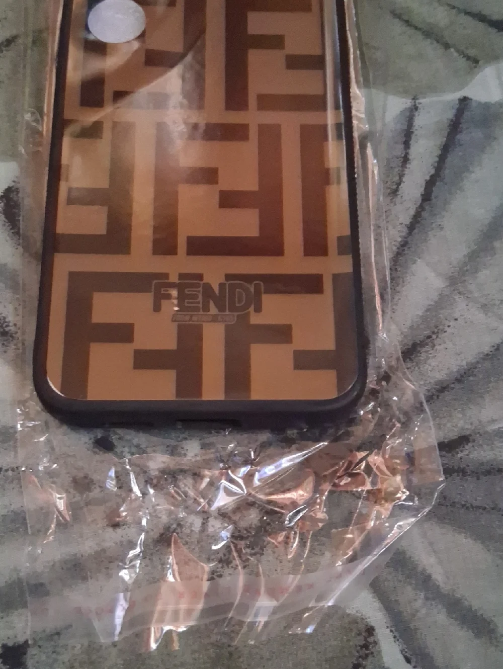 Fendi Brown & Black FF Logo Pattern Phone Case Galaxy S24